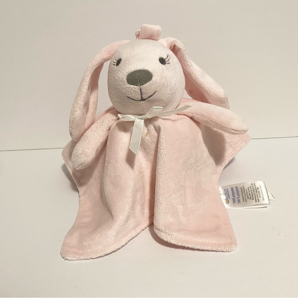 London Drugs Pink Bunny Lovey Plush Stuffed Security Blanket Baby Girl Toy Lovie